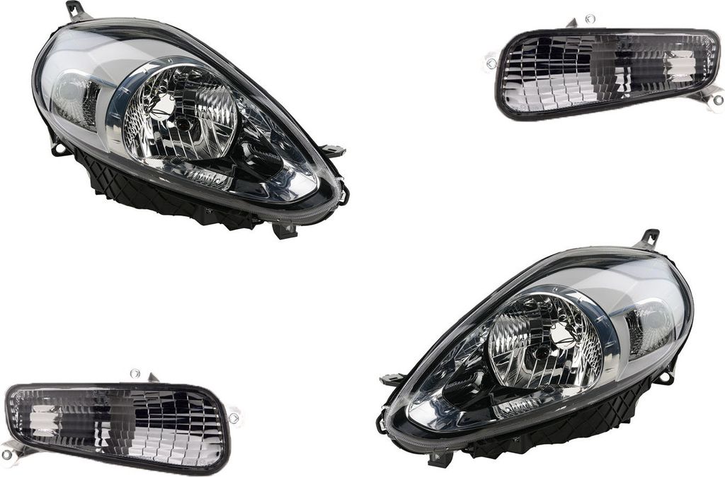 Johns, Scheinwerfer passend für Fiat Punto 199 10/09- H4 Set Links Rechts inkl. Blinker 51855644 0000051937143 51937143 51855638 0000051937149 519...