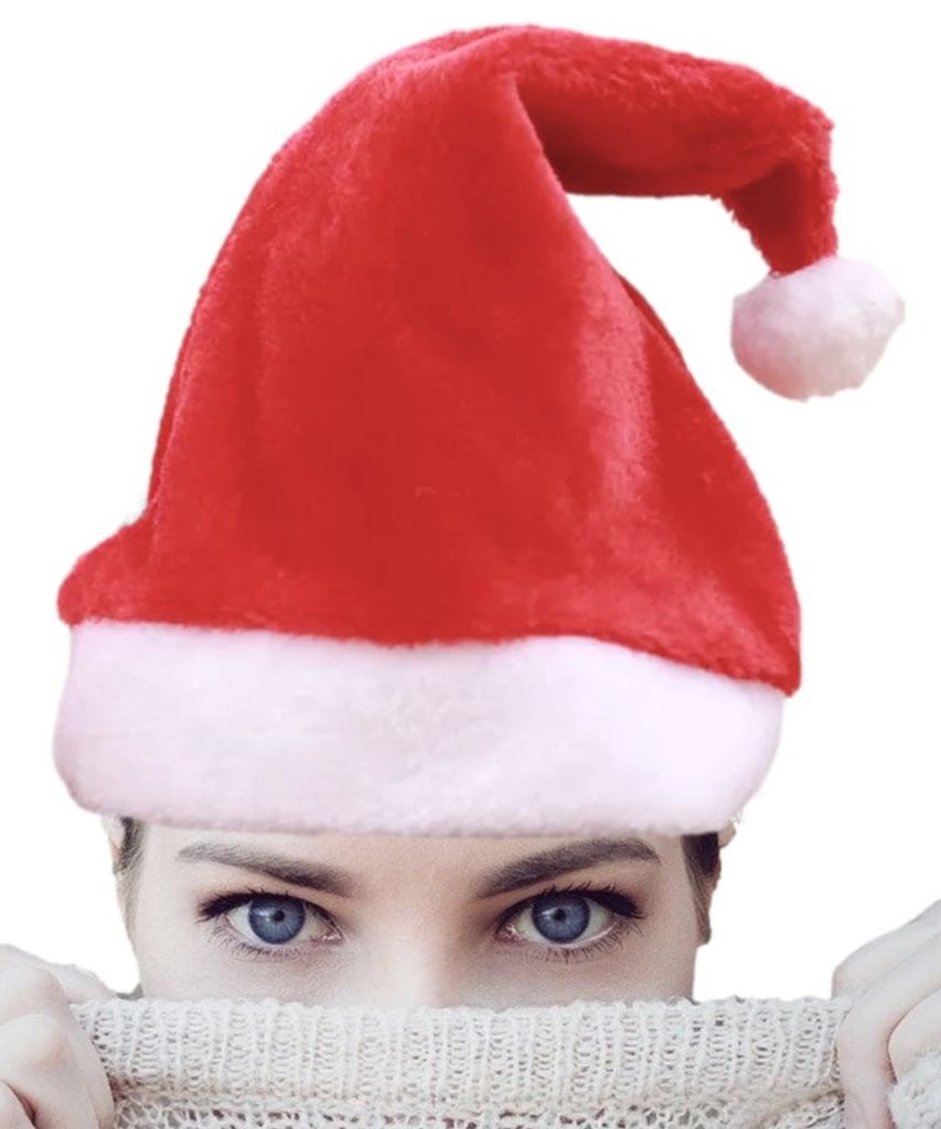 Weihnachtsmannmütze Mit Glöckchen – Roter Plüschhut In Baumform