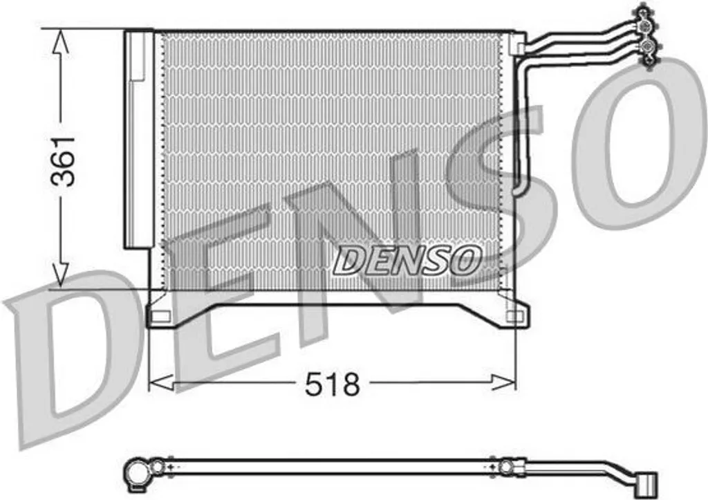 Condenseur de climatisation DENSO DCN05100 OE 64536453691 Mini R50 R53