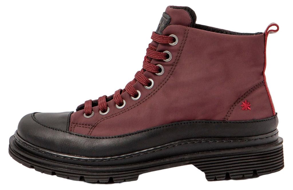 Art Stiefeletten Damen/Herren 1895 NYLON BURDEOS-BLACK/ BIRMINGHAM Farbe Rot