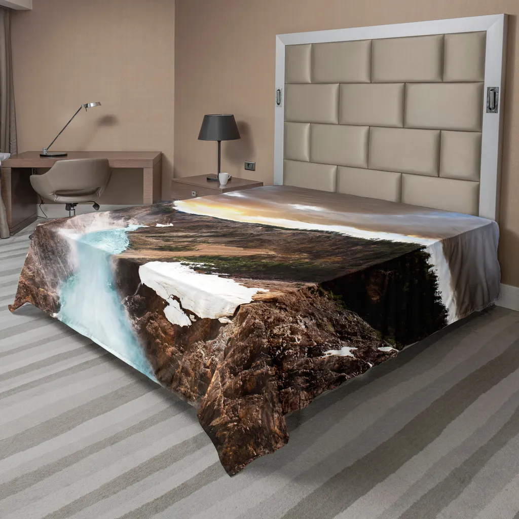 Drap de lit grand format confortable pour literie décorative marron