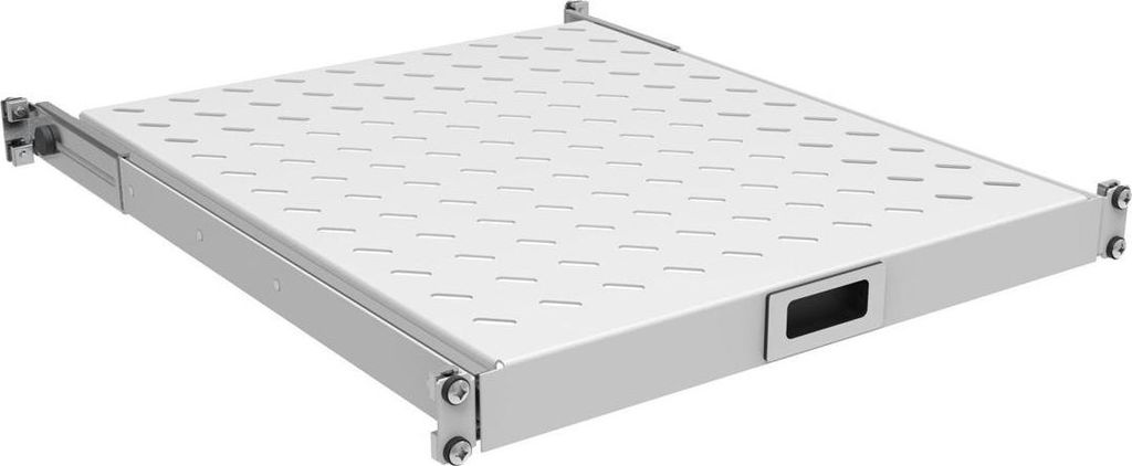 EFB 19"1HE Fachboden,ausz. ET 550..650mm 30kg ST800 RAL9005