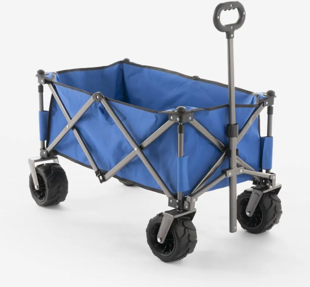 Chariot pliable 4 roues Sandy - Remorque de jardin 100 kg robuste