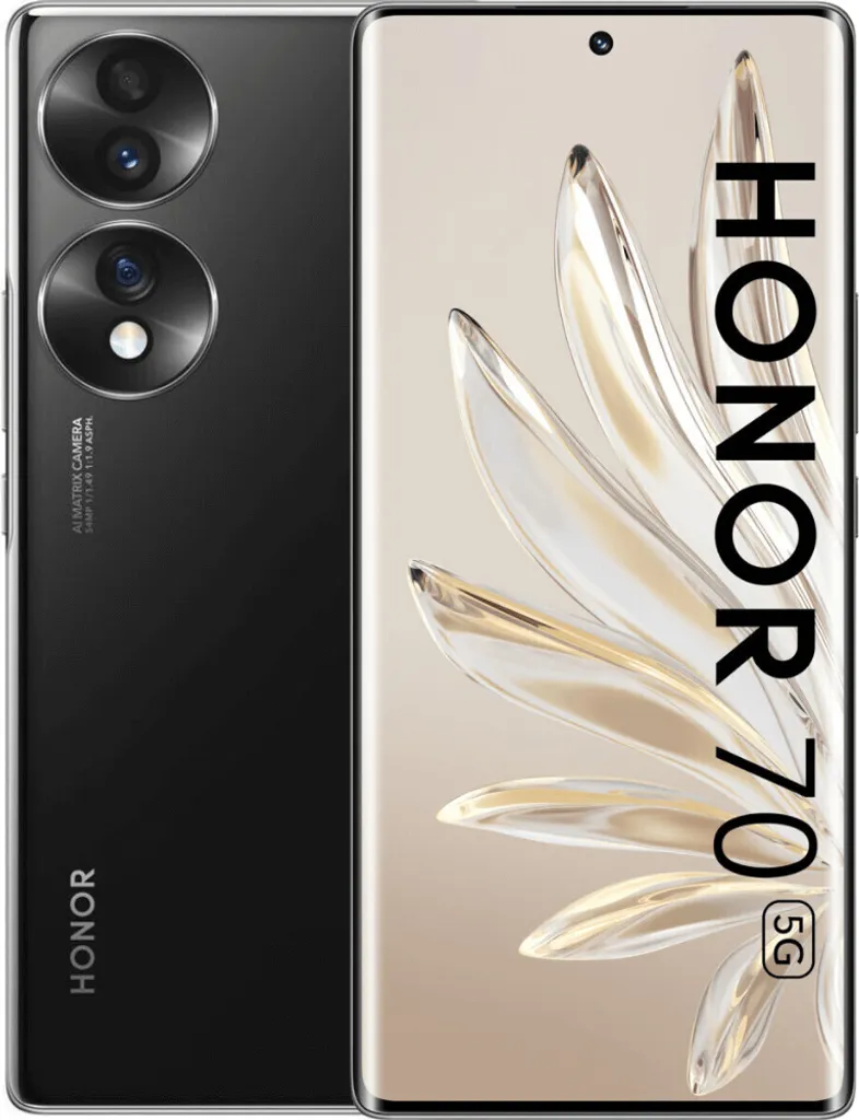 Honor 70 5G Dual Sim 128Go Noir Midnight - Smartphone Android Puissant - 6