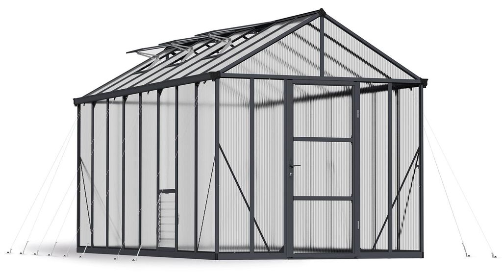 Palram - Canopia Aluminium Gewächshaus Glory 48 Anthrazit Produktbild 