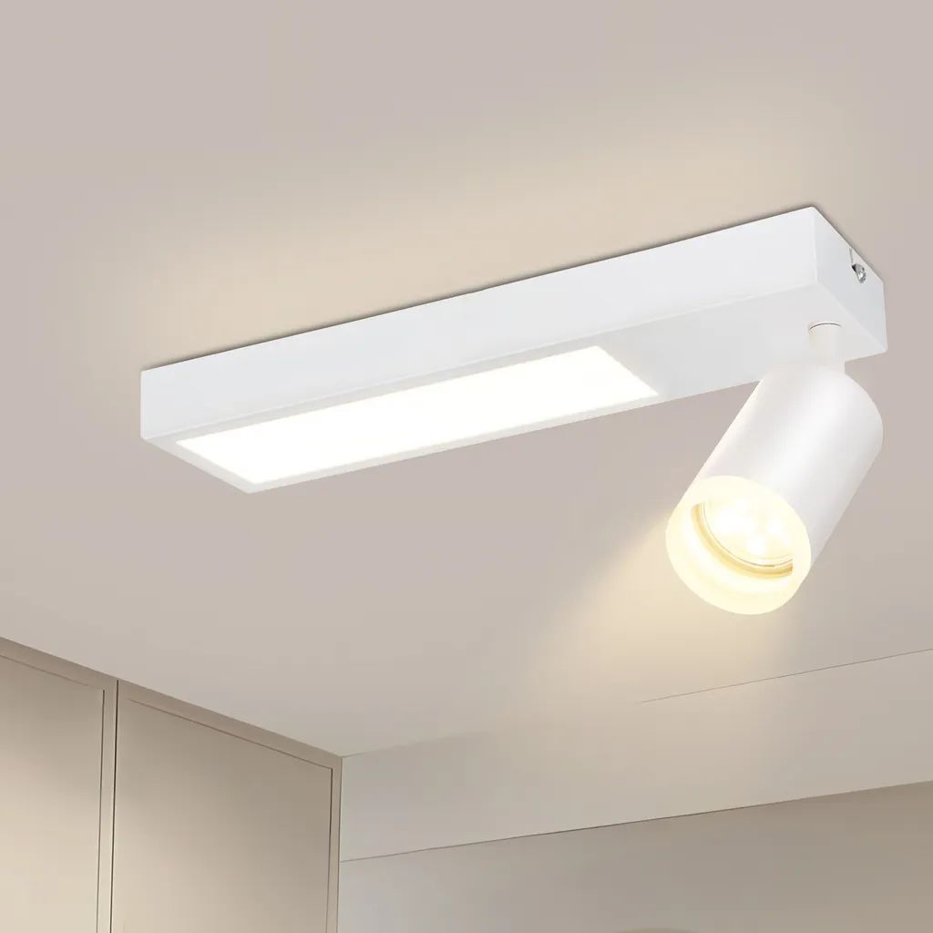 ZMH Lampada Soffitto LED Bianca GU10 10W - Faretto Moderno 3000K