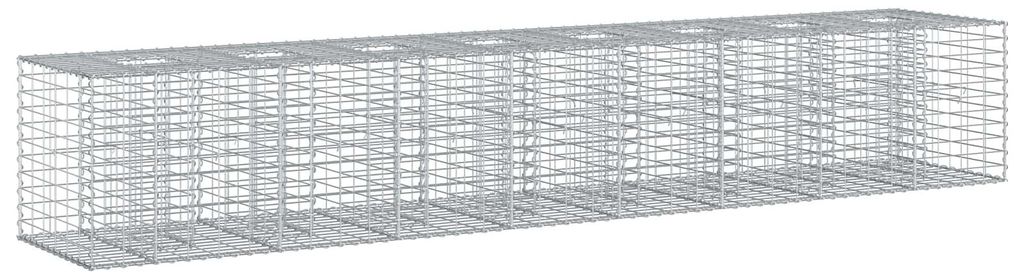 "Neues Produkt" Gabionen Hochbeet - CLORIS - 2 pcs - CLORIS - Silber 340x60x55 cm - Metallzäune V2482