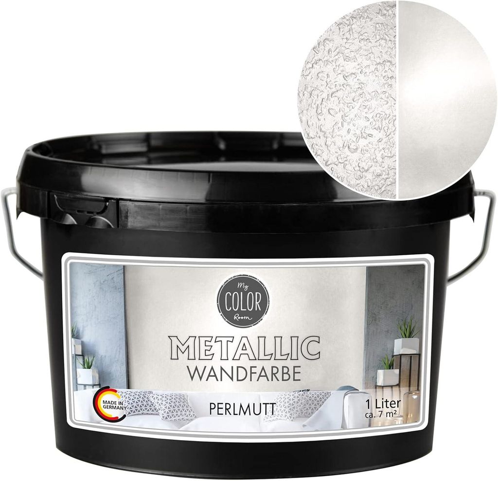 Viva Decor My Color Room Metallic Wandfarbe Perlmutt 1 l, Produktbild 