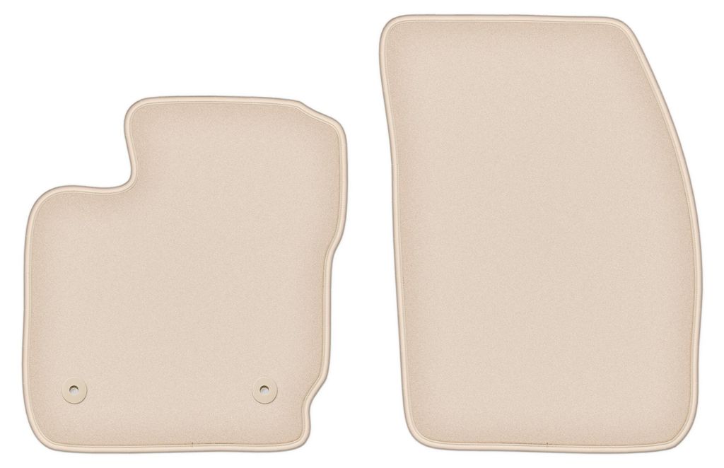 DURBAN Beige Velours-Fußmatten vorne für Ford Tourneo Courier Hochdachkombi (2014-)