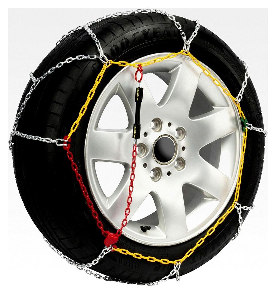 2er Set 9mm Metall Schneeketten für Autos Größe 100 mit automatischem Spanner