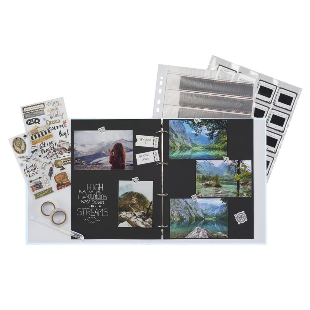 Hama Ordner mit 4-Ring-Kombimechanik, 39 mm Rückenbreite, Blau (00007551)