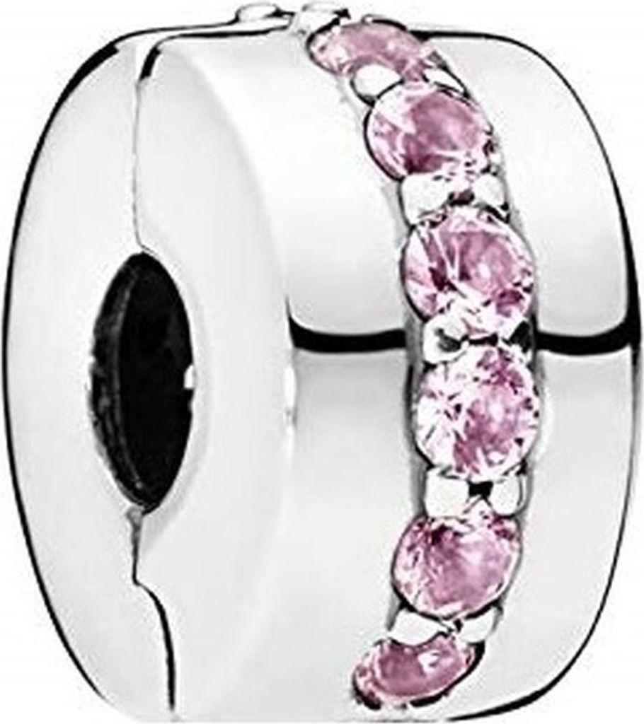 PANDORA Clip 791972PCZ Pink Shining Path Sterling Silber Produktbild 