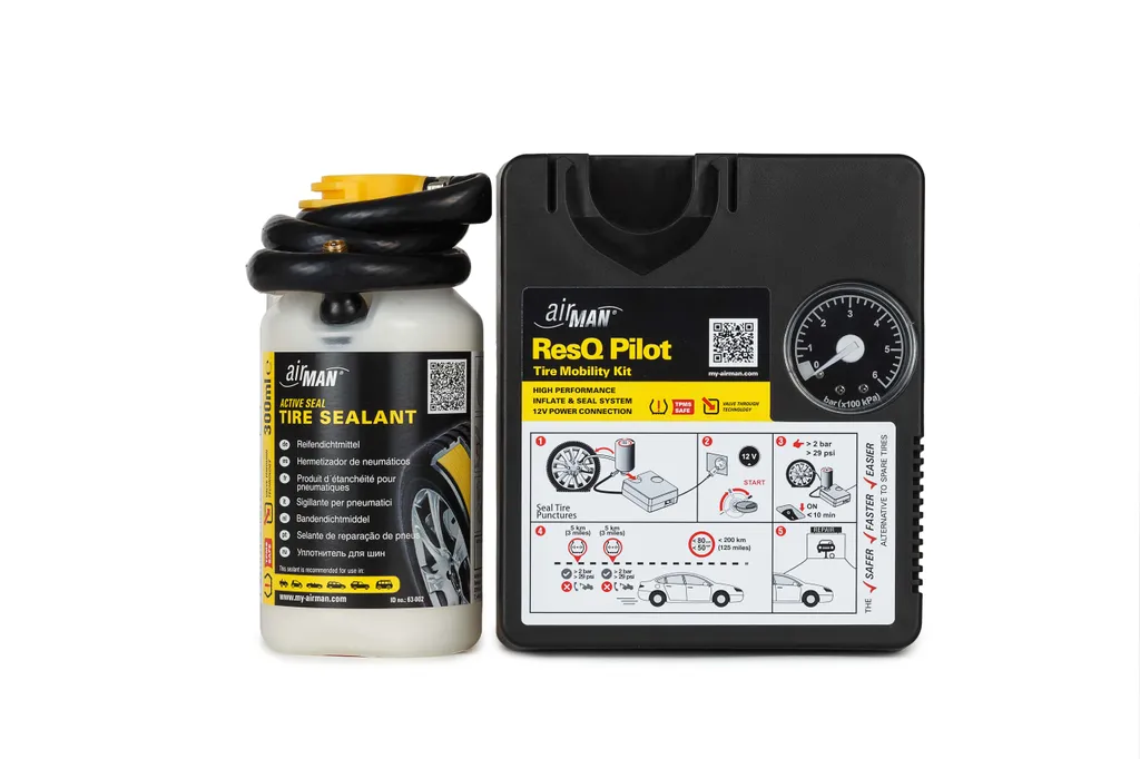 Kunzer ResQ Pilot 71-047-001: Kit Riparazione Pneumatici Auto Piccole
