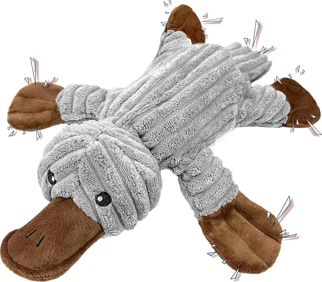 Jouet pour chien indestructible en peluche robuste avec corde et papier