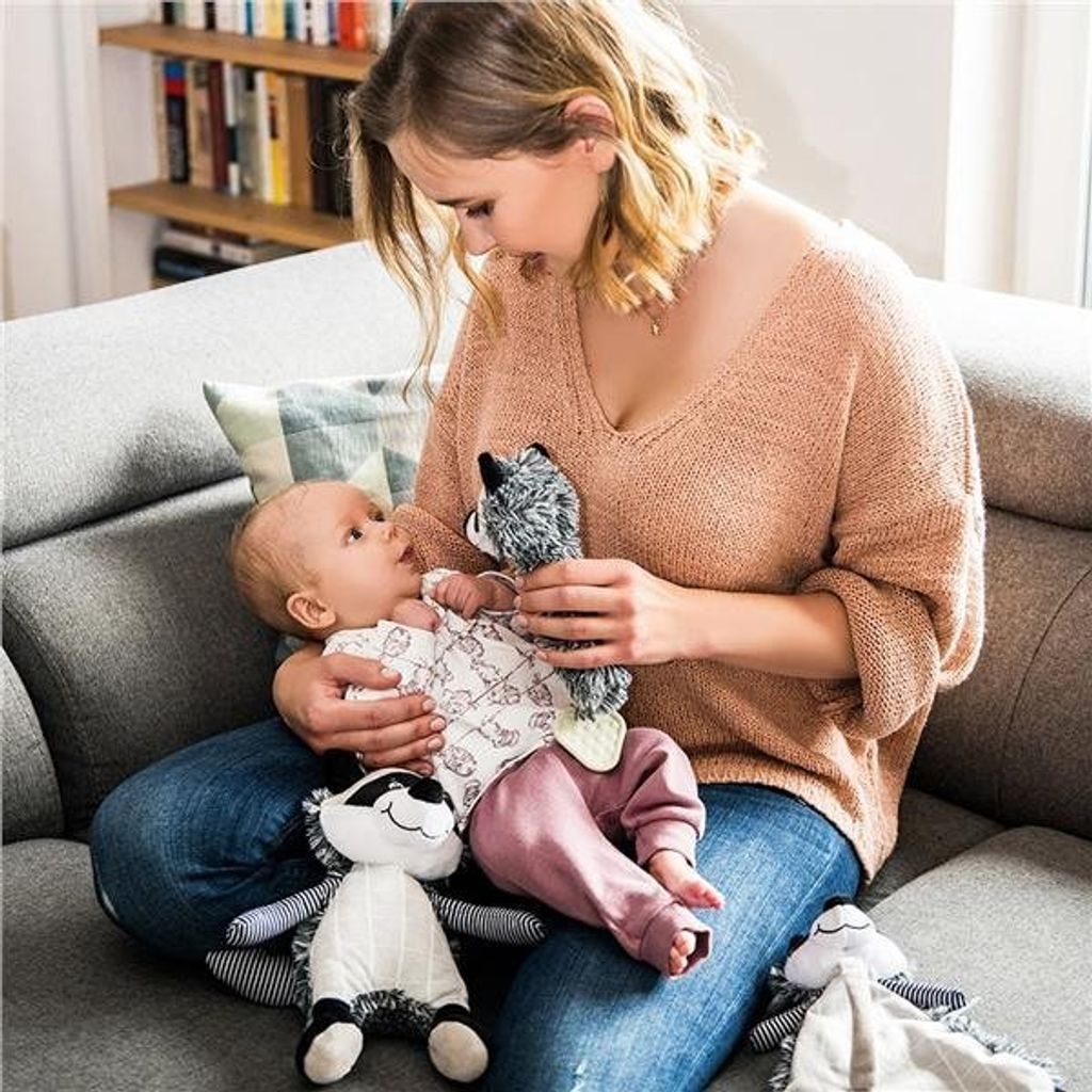 Kuscheltier mit Schnulleranhänger Racoon Rocky Baby Ono Produktbild 7