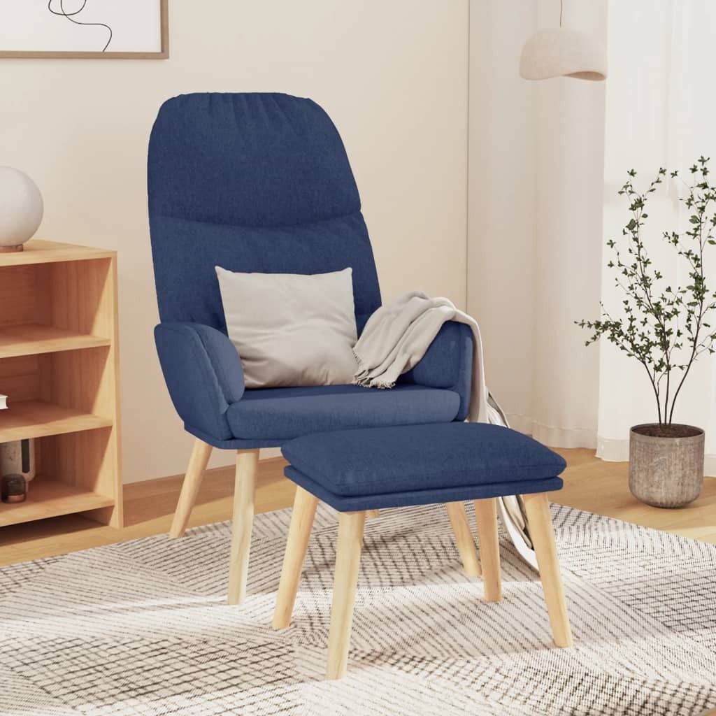 Best Möbel Relaxsessel mit Hocker Blau Stoff Design 2025 4794100 - Fernseh- & Relaxsessel