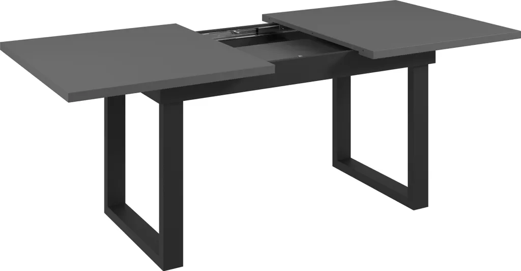Table de Repas avec Rallonge Anthracite UniversalS Plateau Résistant - 3
