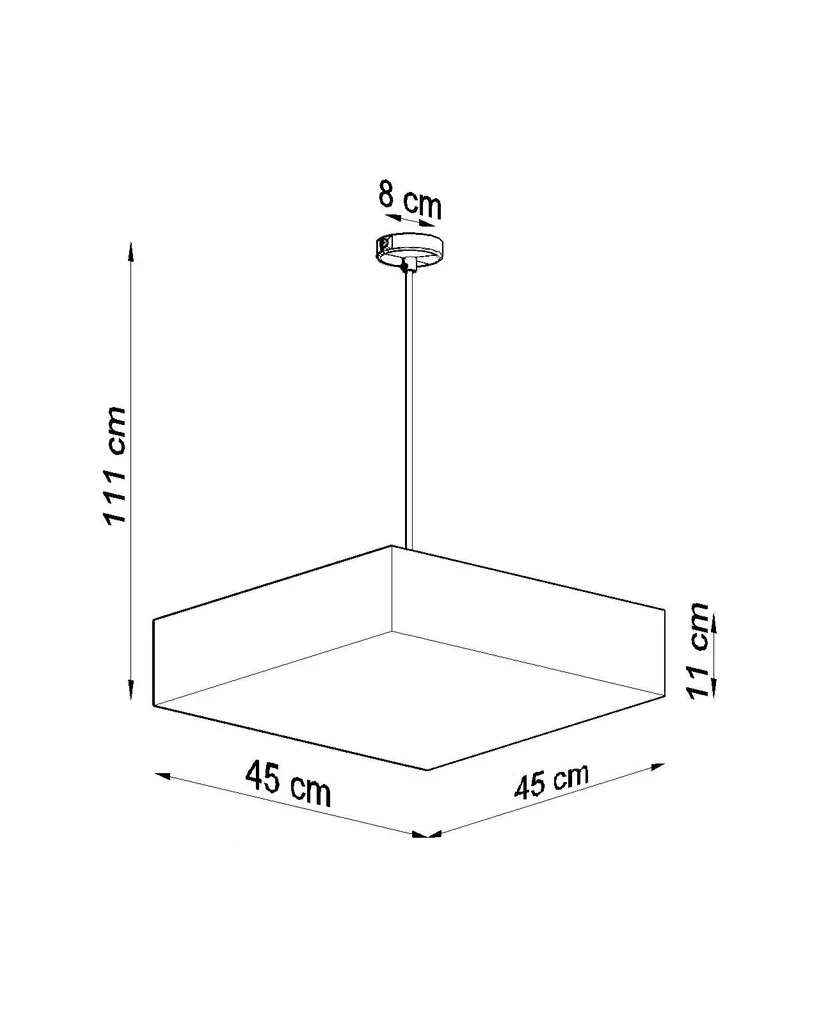 Suspension blanche 80 cm en PVC robuste diffuseur de lumière harmonieux