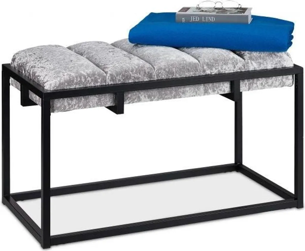 Banc d'entrée en velours compact - Gagnez de la place avec style et chic