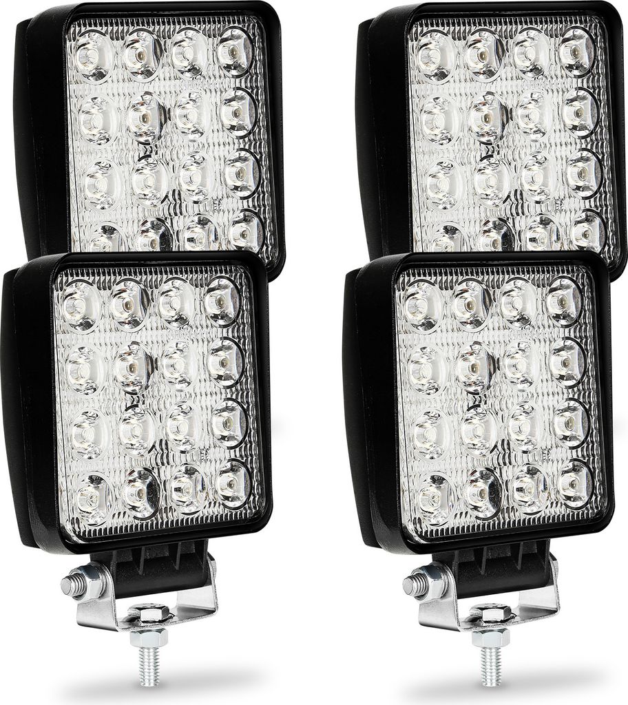 TolleTour 4X Led 48W Arbeitslicht Arbeitsscheinwerfer Fluter Led Offroad Flutlicht Spotlight Reflektor Scheinwerfer Arbeitsscheinwerfer 4320 LM Sch...