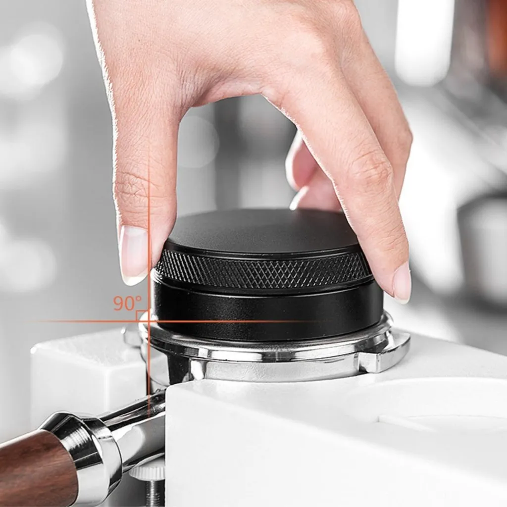 Livellatore Per Caffè 58 Mm In Acciaio E Legno - Distributore Regolabile Per Espresso, Pressino Manuale - 3