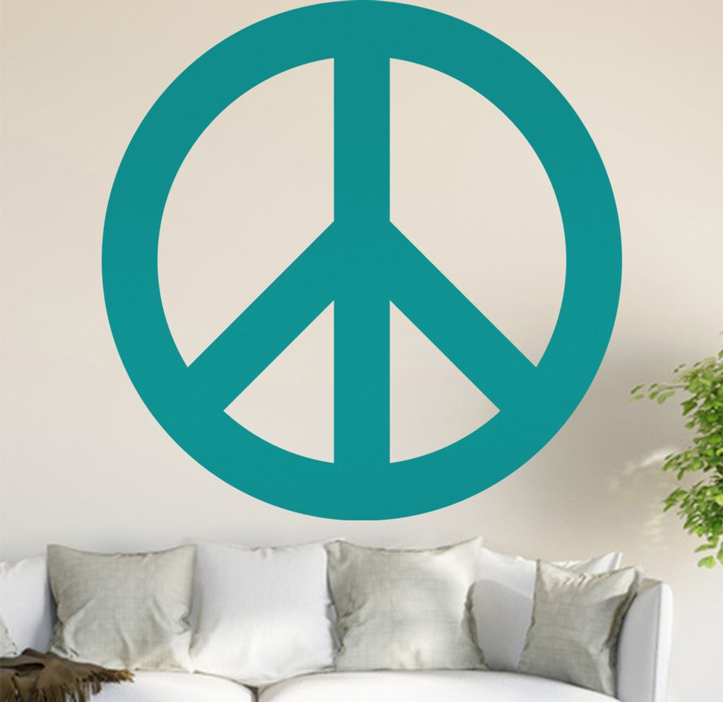 Peace Wandtattoo in 6 Größen - Wandaufkleber Wall Sticker - Dekoration, Küche, Wohnzimmer, Schlafzimmer, Badezimmer