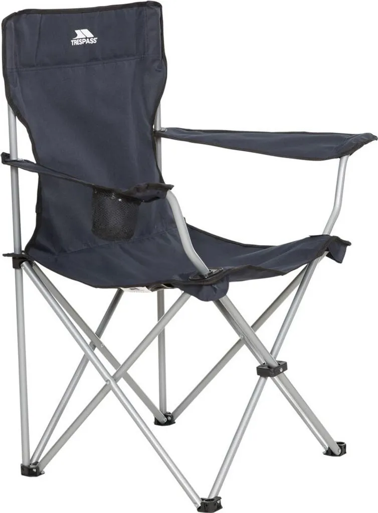 Chaise camping pliante Trespass Settle Noir Armature Acier Solide