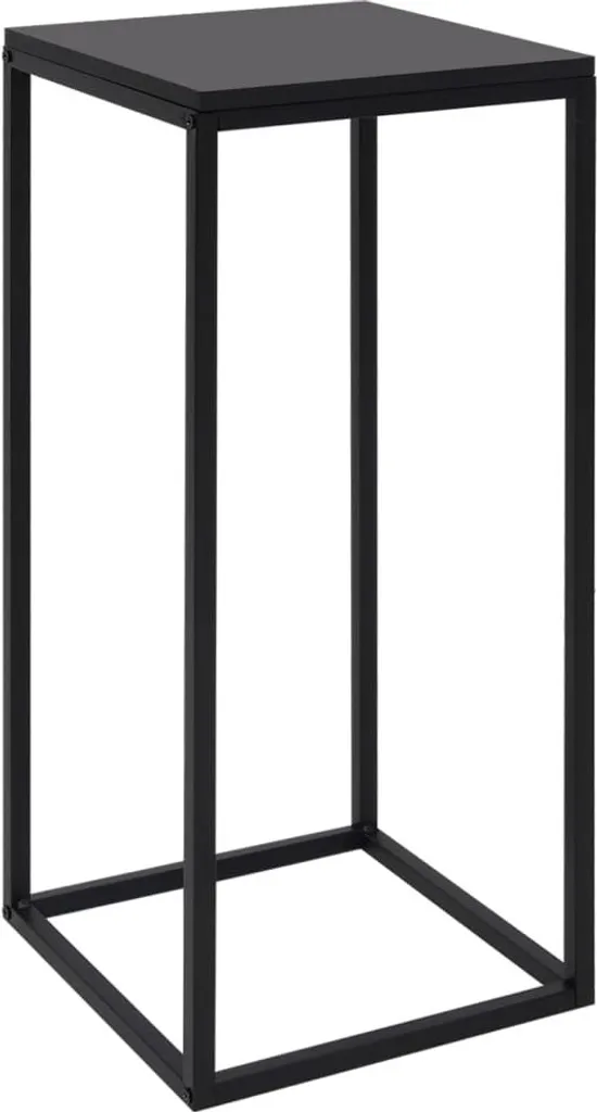Tables d'appoint noires en acier vidaXL - Structure robuste et stable