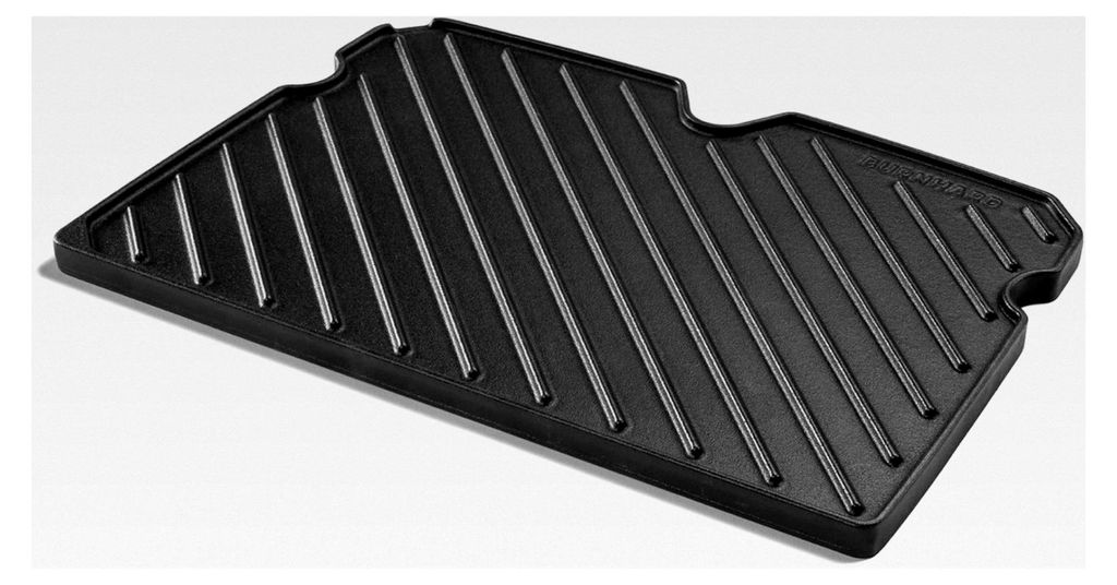 Grillplatte aus Gusseisen beidseitig – für Gasgrill WAYNE 1-Brenner - glatt & geriffelt | BBQ Wendeplatte emailliert | Antihaft-Grillpfanne mit ...
