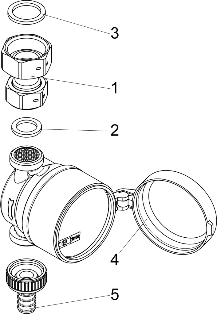 Compteur d'eau pour robinet extérieur Za-Kh : Mesure précise du débit - 3