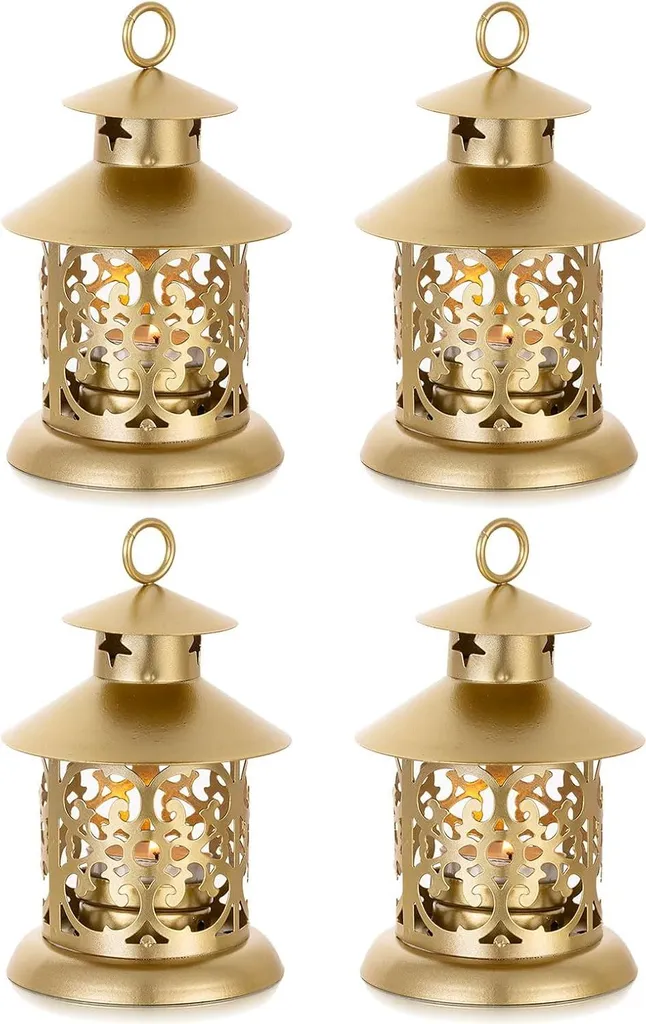 Décoration de table dorée pour Noël, Ramadan et fêtes de famille