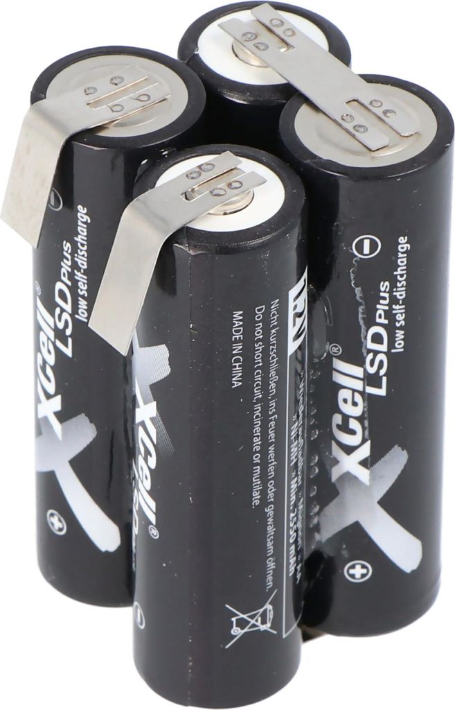 Akku passend für Makita 6722D, 6722DW, 6723DW, ersetzt Makita TL00000012 CS-MKT672PW, 4 x APFT2100-1 4er-Würfel NiMH Mignon AA AkkuPack 4,8 Volt ...