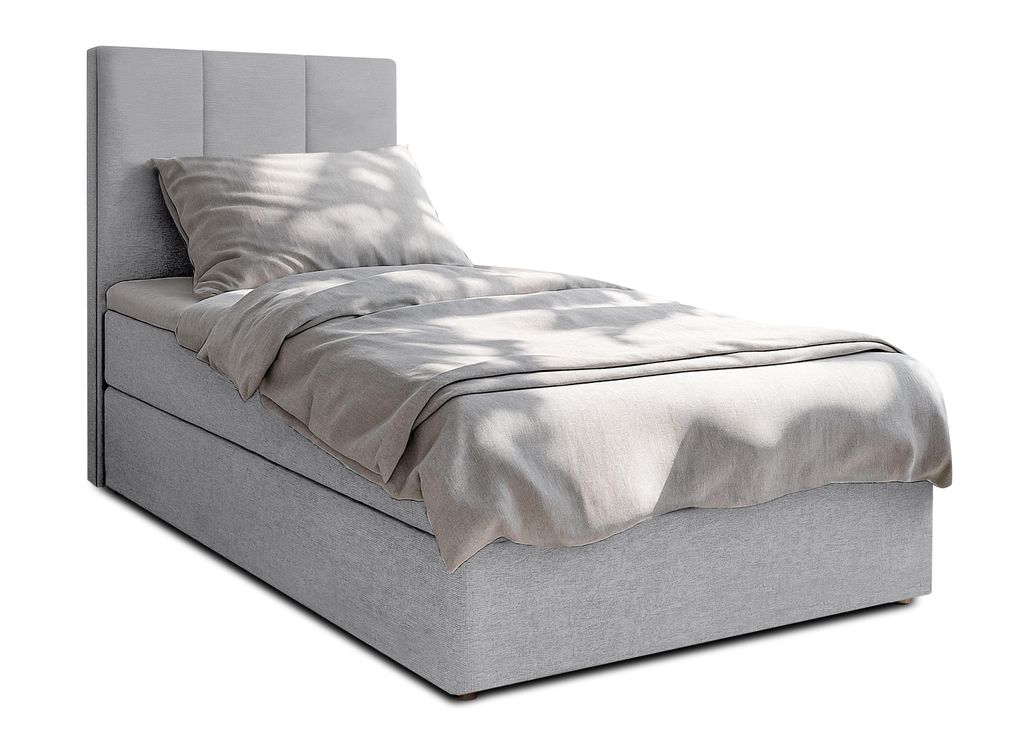 AX LIVING Boxbett Merea Boxspringbett Grau mit Bettkasten Produktbild 