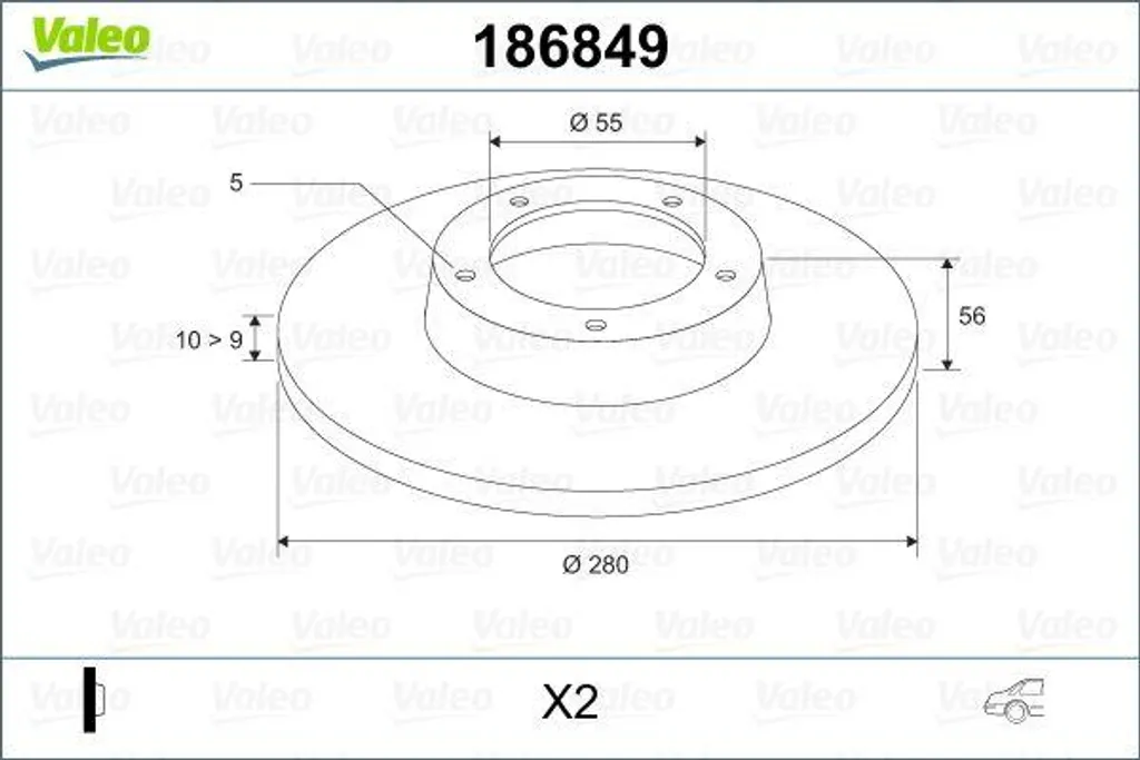 Disque de Frein VALEO OE 4243105030 à Haute Résistance Thermique
