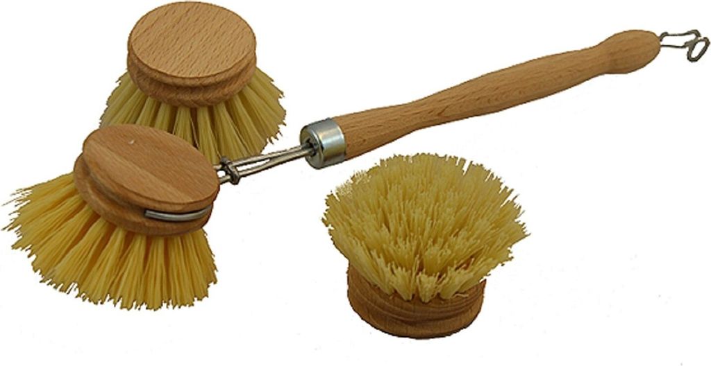 Spülbürsten-Set Holz Ø 6,5 cm, Abwaschbürste mit 2 Produktbild 