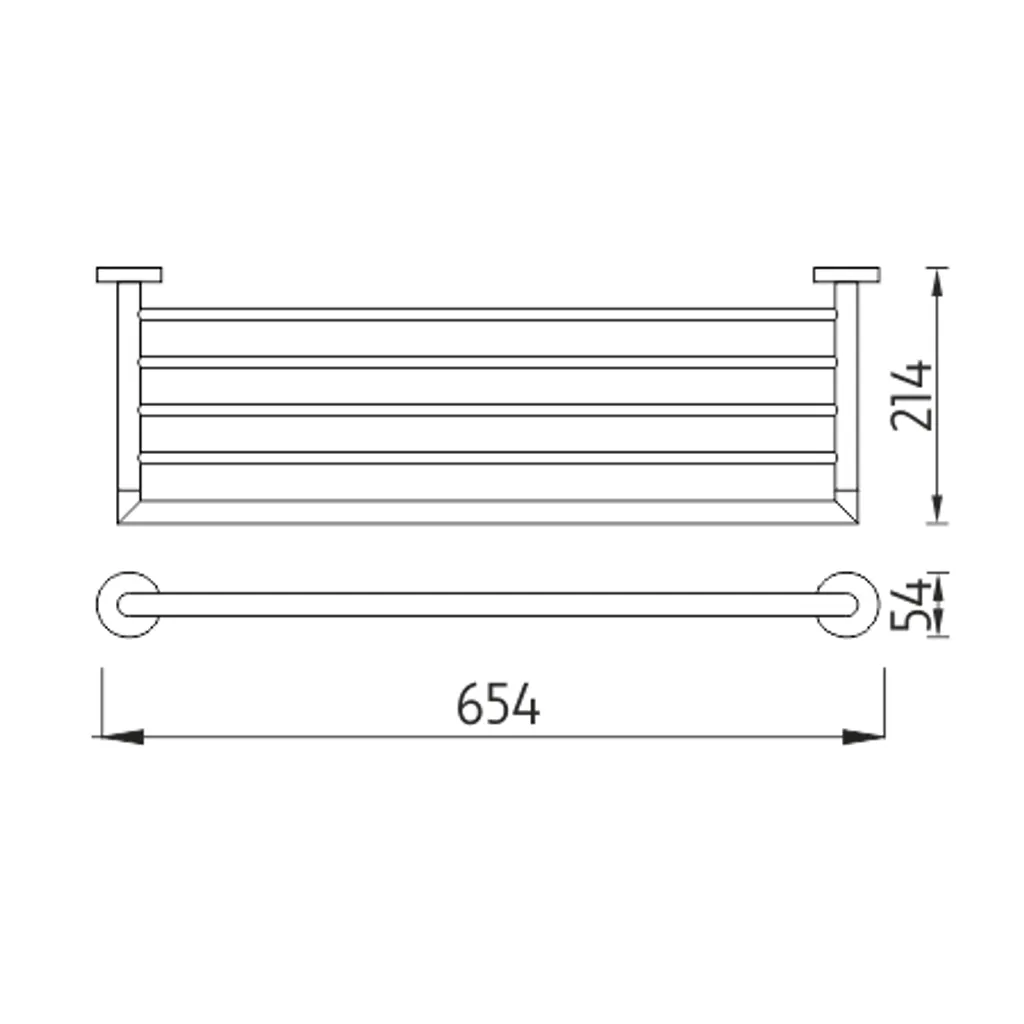 Porte-serviettes de bain Nimco 65,4 cm pour séchage rapide du linge - 2
