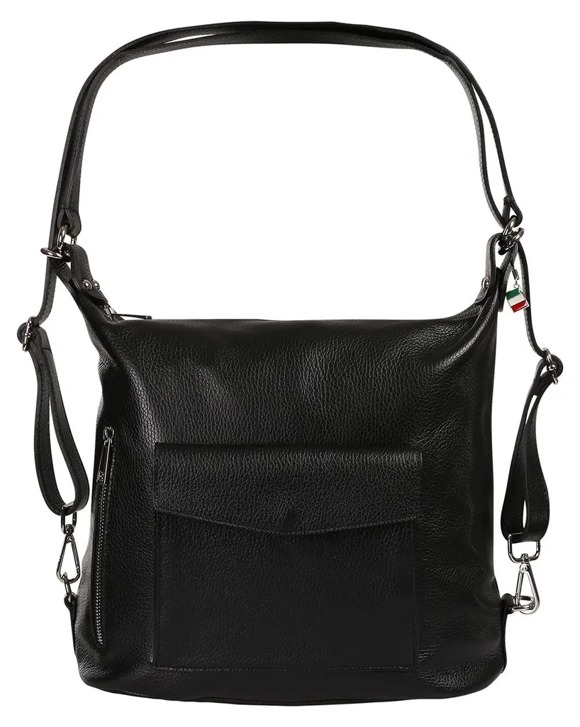 Sac à dos Florence femme en cuir véritable noir ORF103S1 chic