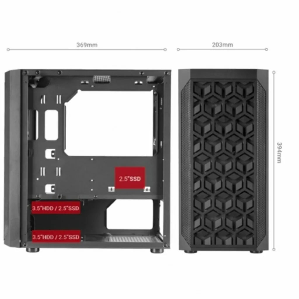 Case Gaming MCMESH Mars Gaming - Mesh 360 e 3 Ventole RGB - 3