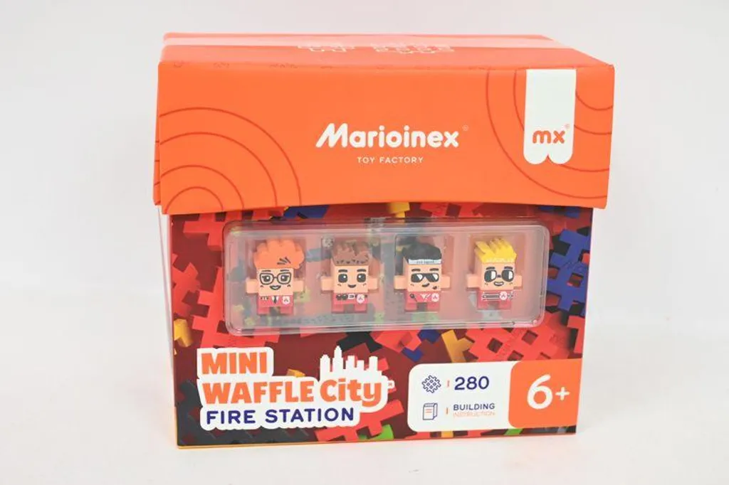 Jeu de Construction Caserne de Pompiers en Mini Waffle Souples 280 pcs - 9