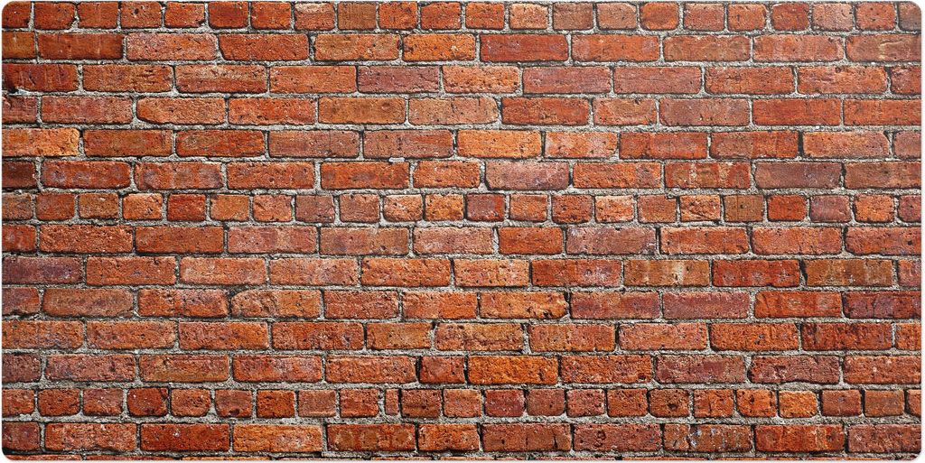 Ziegelmauer– Schreibtischunterlage – Schreibtisch Tischunterlage – 100x50 cm – Unterlage Groß Schreibtischmatte