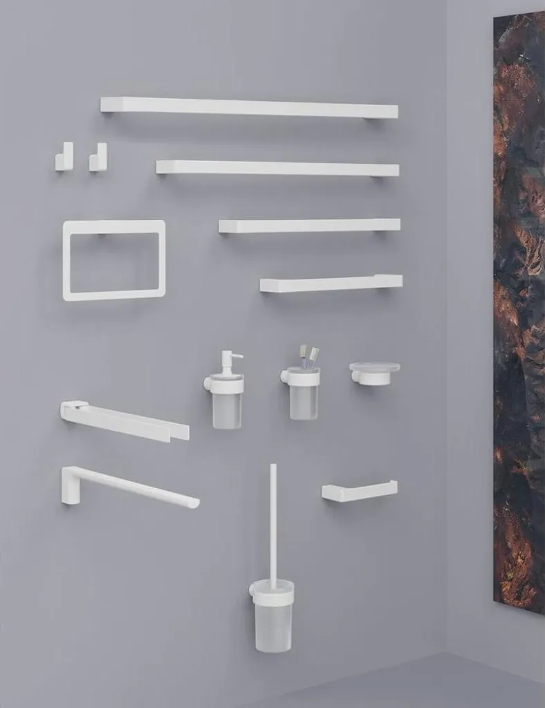 Gedy Pirenei PI330302 Scopino WC Parete Ottone e Vetro Satinato - 2