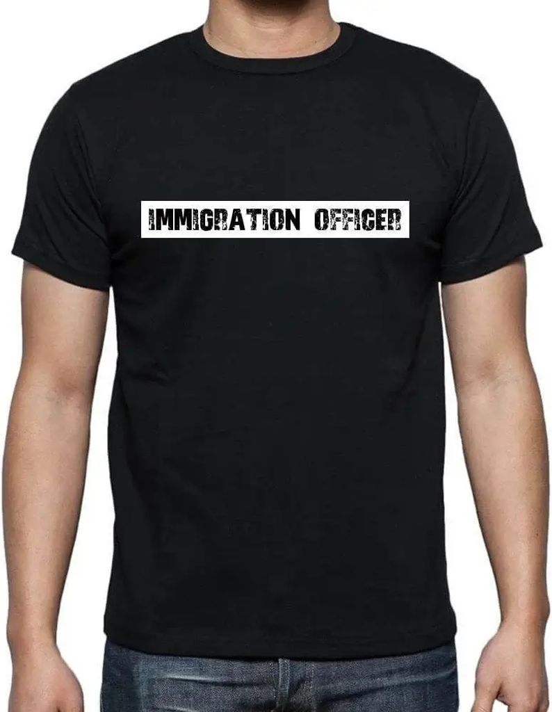 Herren Grafik T-Shirt Beruf des Einwanderungsbeamten – Immigration Officer Occupation – Öko-Verantwortlich Vintage Jahrgang Kurzarm Lustige Druck