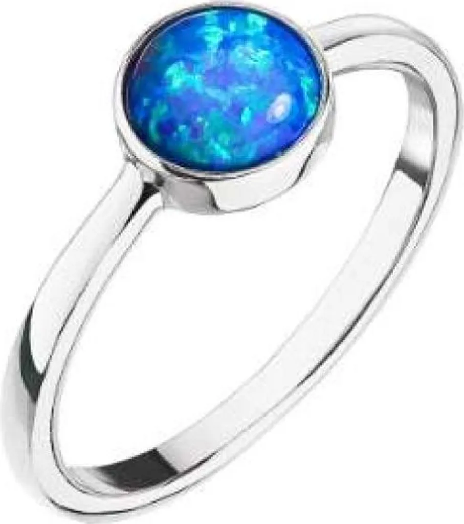Anello in argento con opale blu 15001.3, 54 mm