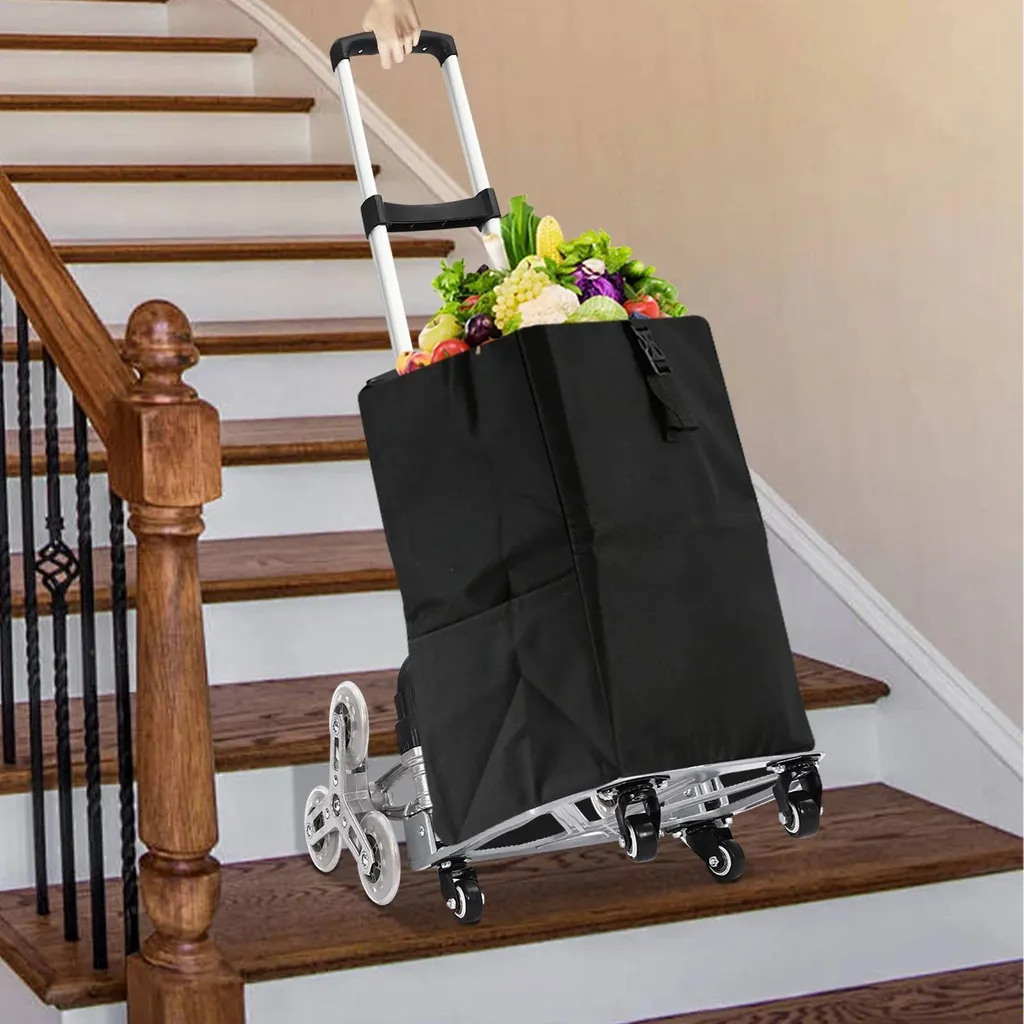 Diable de transport extensible 70 kg avec roues spéciales escaliers