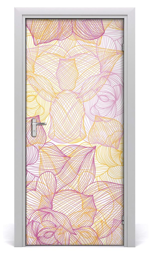 Tulup Türaufkleber 95x205 cm Dekorative Aufkleber Selbstklebend Wasserdichte Tapete Abnehmbar Schlafzimmer Wohnzimmer Wohnkultur - Furniertüren K...