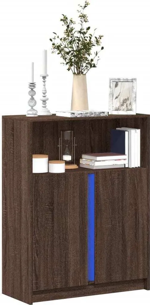 Maison Exclusive Mobile Credenza LED Rovere 77x34x100 cm