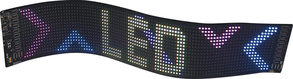 Panneau LED flexible anti-reflet - Écran RGB 1536 LED pour pub nomade