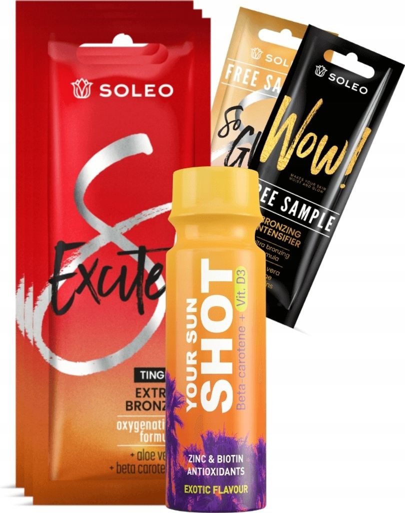 Soleo Excited 3x15ml wärmender Bronzer mit Kribbeleffekt + Freebies