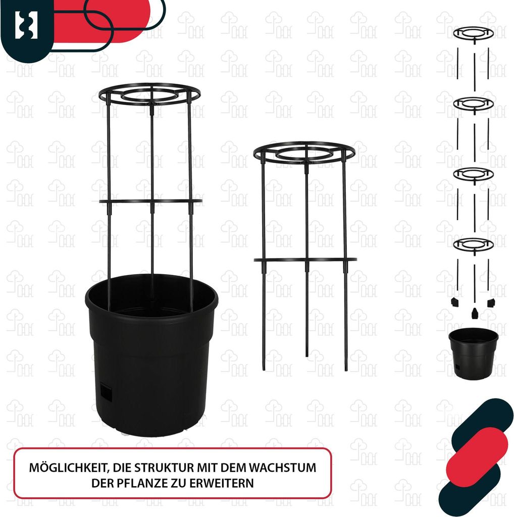 Vaso Per Piante E Fiori Brussels ECOPOTS In Plastica Nero H 14 Cm 30 Cm 83279324