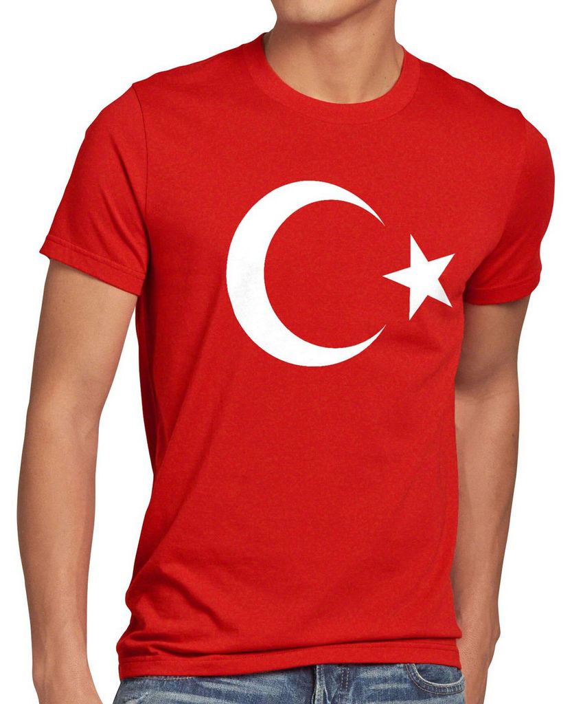 BaumwolleCloud Türkei Herren T-Shirt Turkey Türkiye Flagge Produktbild 